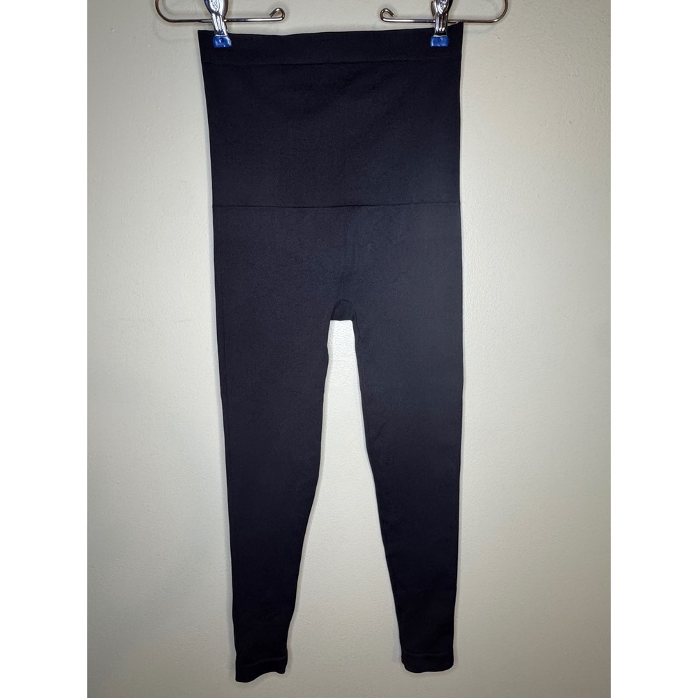SPANX Look At Me Now Black Seamless Leggings High Waist‎ M
